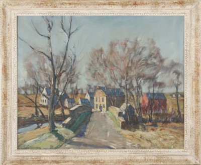 Appraisal: Mill at Hellertown oil on canvas x SLL W E