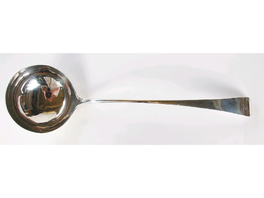 Appraisal: GEORGE III SILVER SOUP LADLE by William Sumner and Richard