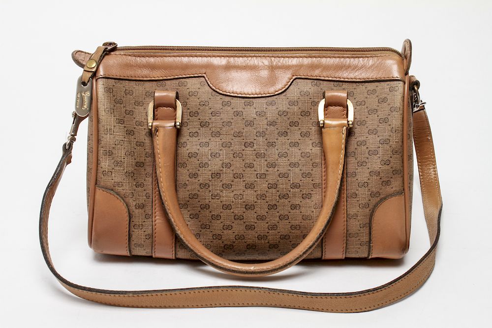 Appraisal: Gucci GG Monogram Shoulder Bag Gucci GG monogram pattern shoulder