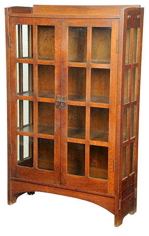 Appraisal: Gustav Stickley Arts and Crafts China Cabinet American circa -