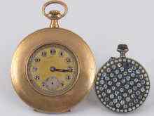 Appraisal: A ct gold open face dress pocket watch together with