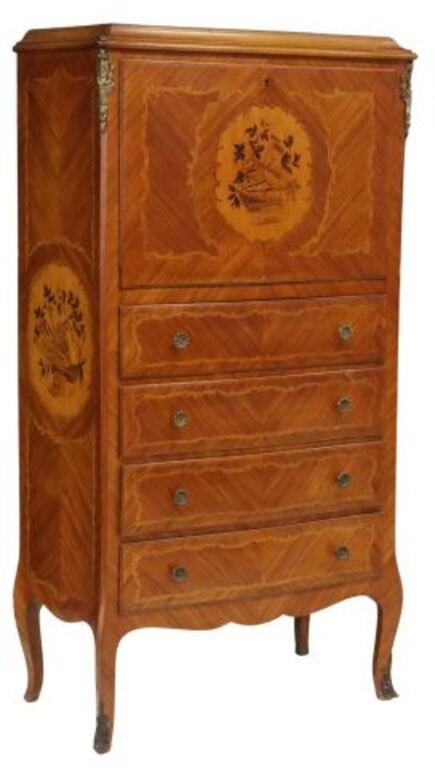 Appraisal: French Louis XV style bar cabinet late th c tall