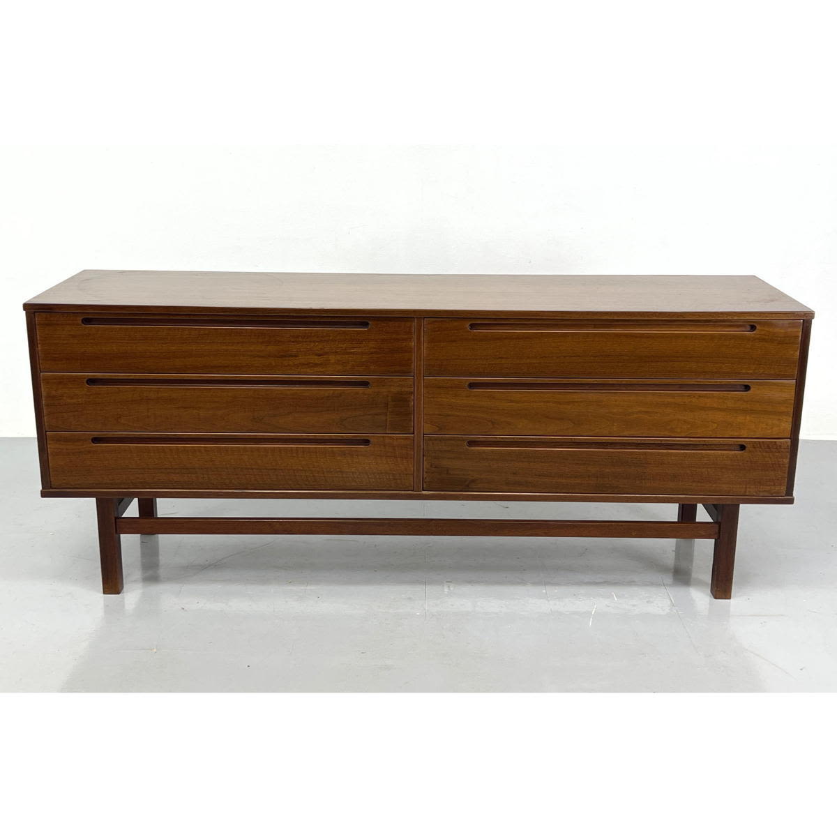 Appraisal: Danish Modern Six Drawer Dresser Low Chest Dimensions H inches