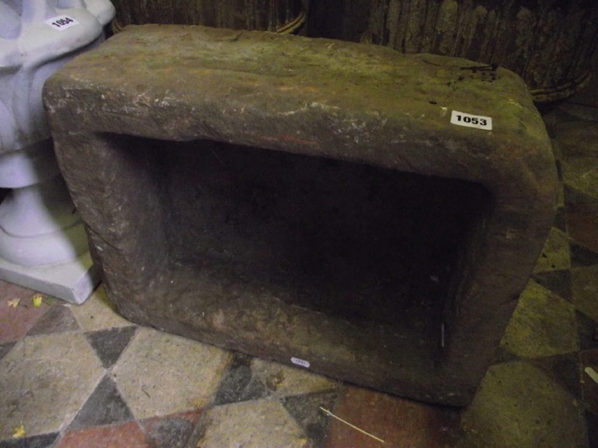 Appraisal: A small natural stone trough of rectangular form x cm