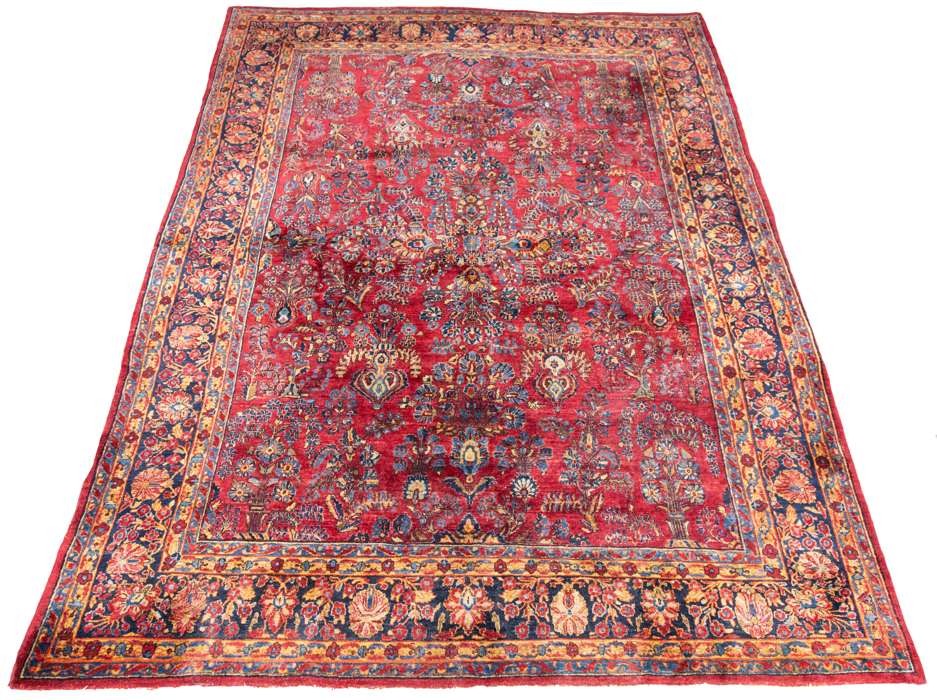 Appraisal: PAINTED SAROUK ORIENTAL RUG Painted Sarouk Oriental Rug