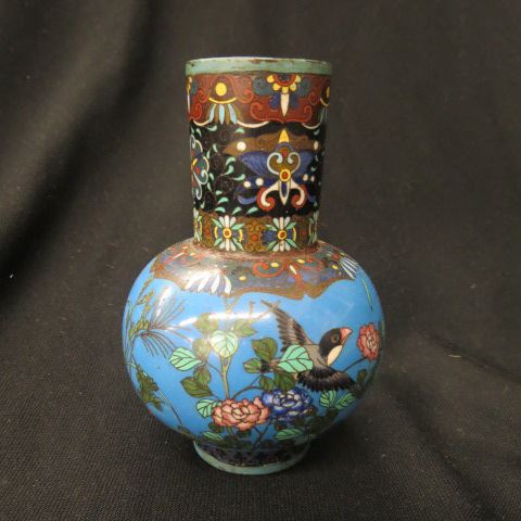 Appraisal: Early Cloisonne Vase bird foliage design th century