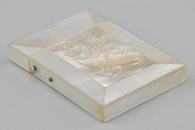 Appraisal: A Mother of Pearl Clad Card Case The pretty case