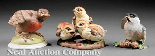 Appraisal: Three Boehm Porcelain Baby Bird Figurines each stamped comprising grouse