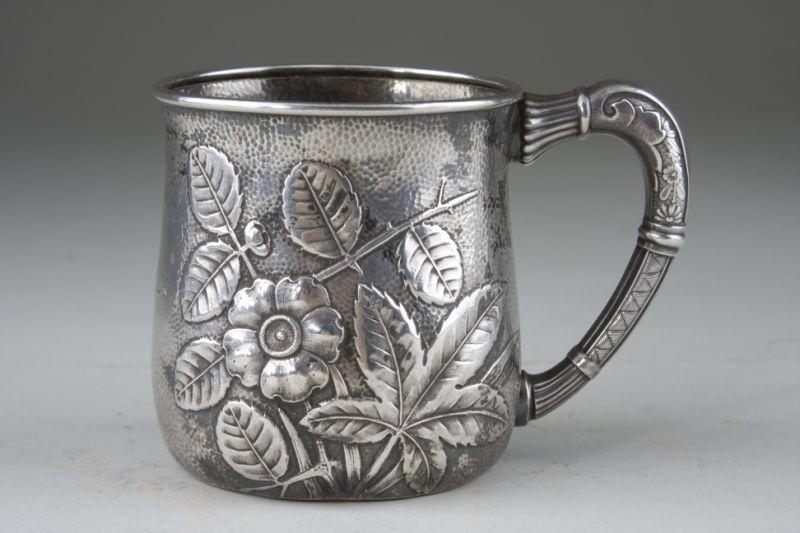 Appraisal: Wood Hughes Sterling Silver Mug circa in a transitional Aesthetic