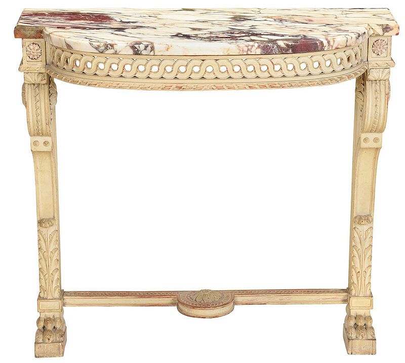 Appraisal: Neoclassical Style Marble Top Pier Table French or Italian th