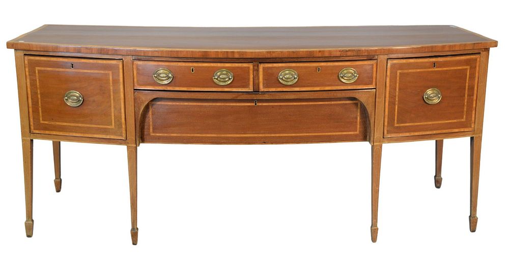 Appraisal: George IV Mahogany Sideboard with five drawers and banded inlaid