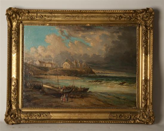 Appraisal: Hector Caffieri British - Seascape with Fishing Vessels Oil on