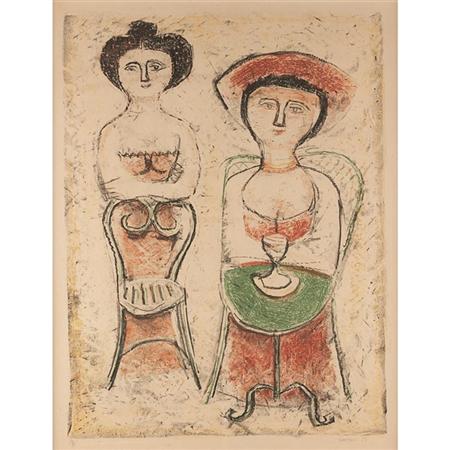 Appraisal: Massimo Campigli L'ATTESA Color lithograph Estimate -