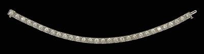 Appraisal: Diamond tennis bracelet round brilliant-cut diamonds estimated total weight cts