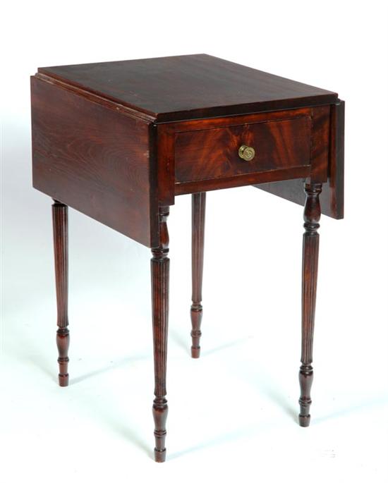 Appraisal: SHERATON DROP LEAF TABLE American th century mahogany and poplar