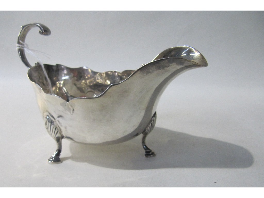 Appraisal: Silver sauceboat Newcastle marks