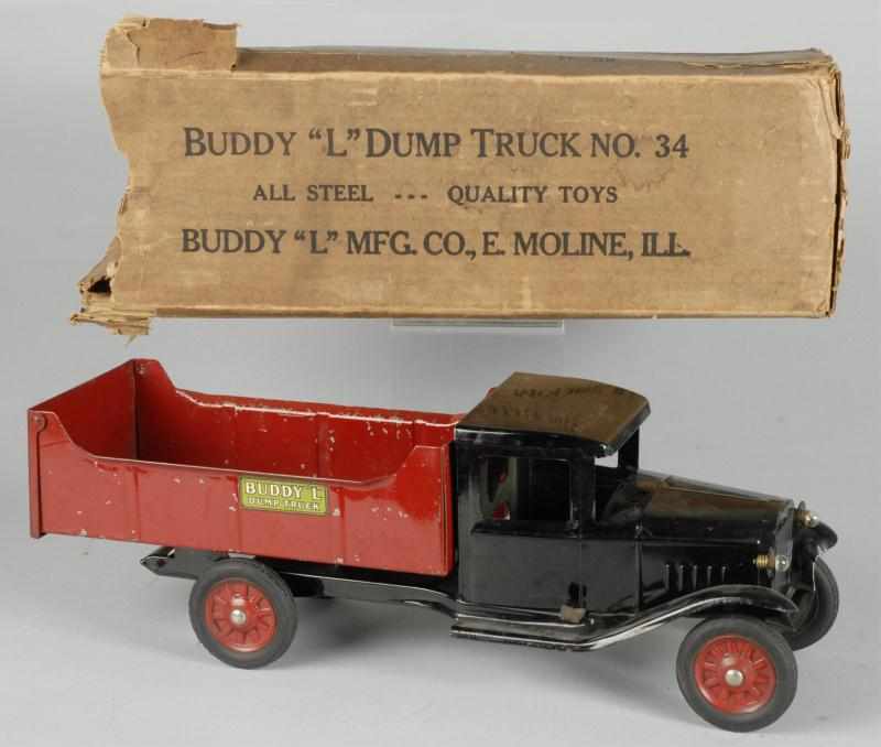 Appraisal: Pressed Steel Buddy L Dump Truck Toy Description Circa All