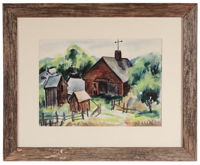 Appraisal: Paul Raphael Meltsner New York - Red Barn Woodstock New