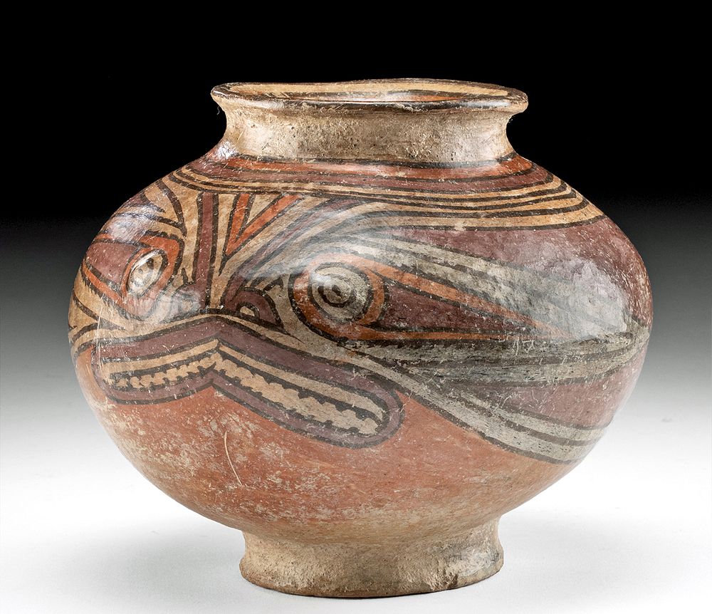 Appraisal: Cocle Macaracas Polychrome Frog Vessel w TL Pre-Columbian Central America