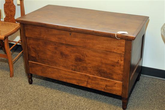 Appraisal: BLANKET CHEST Maple with some curl and pine and poplar