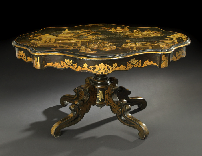 Appraisal: Victorian Ebonized and Gilt Low Table third quarter th century