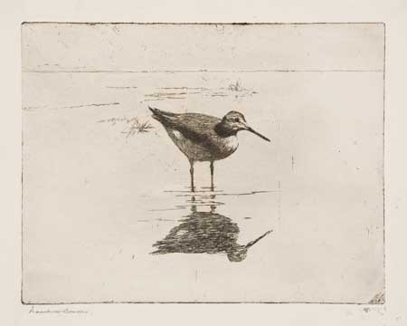 Appraisal: FRANK W BENSON The Sandpiper Etching x mm x inches