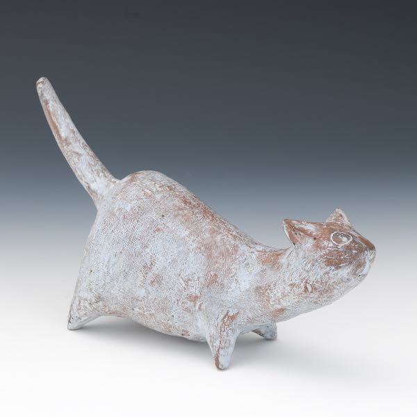 Appraisal: LEZA SULLIVAN MCVEY AMERICAN - x x Ceramic cat sculpture