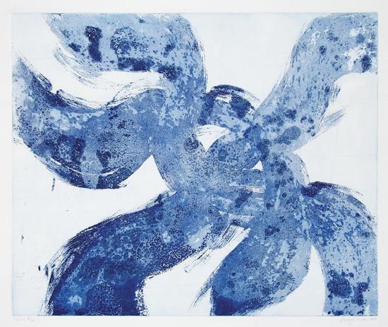 Appraisal: Avery MillerTwo etchings Untitled Series with sugar lift printed in