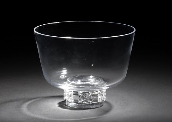 Appraisal: Large Steuben Crystal Bowl design number with prunted base created