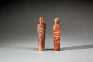 Appraisal: Two Duck Calls A in square-sided call with raised carved