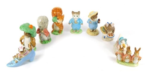 Appraisal: Nine Beswick Beatrix Potter figures comprising Benjamin Bunny and Timmy