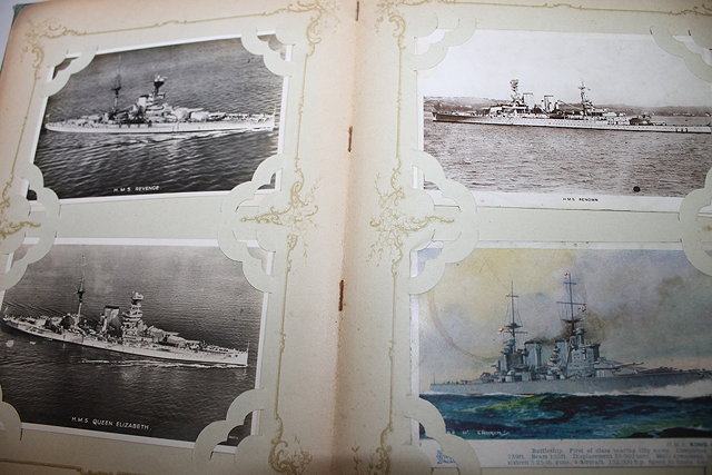 Appraisal: A POSTCARD AND CARD ALBUM of naval interest to include