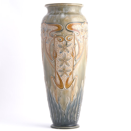 Appraisal: ROYAL DOULTON Tall vase decorated by Elise Simmance with blue