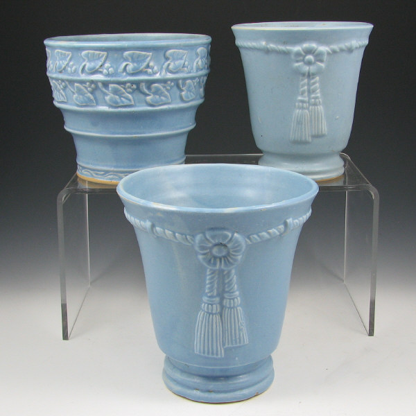 Appraisal: Hull Early Stoneware - Flower Pots Jardiniere Lot of three