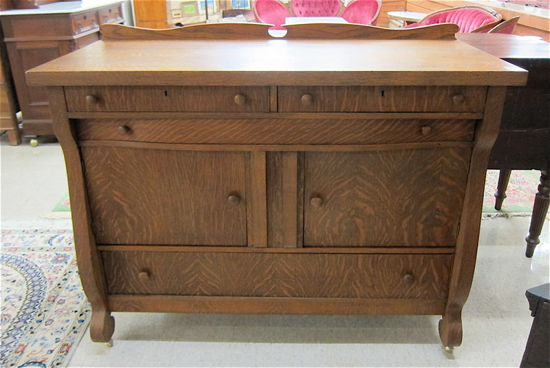 Appraisal: OAK EMPIRE REVIVAL STYLE BUFFET manufactured by Boher Phillips Shippensburg