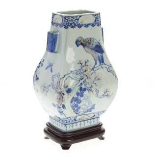 Appraisal: Chinese blue and white porcelain Hu vase Chinese blue and