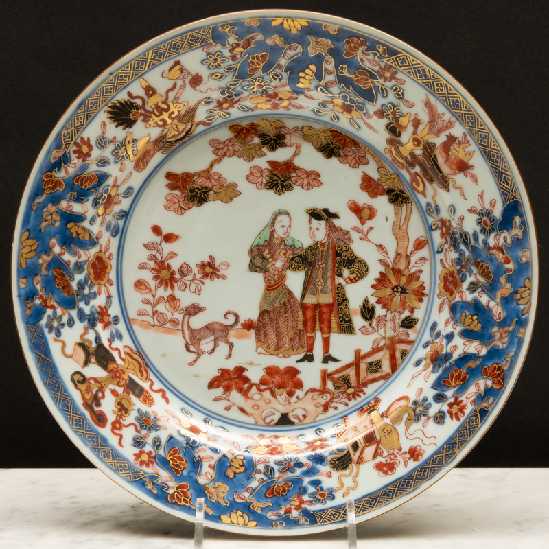 Appraisal: Chinese Export Imari Porcelain 'Governor Duff' Plate Unmarked in diam