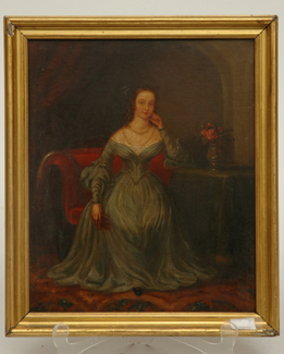 Appraisal: BRITISH SCHOOL TH CENTURY Portrait of a Woman seated in