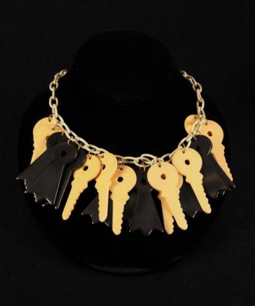 Appraisal: Bakelite Key Lock Necklace Description Rare Condition Excellent Size Keys