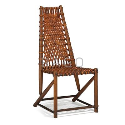 Appraisal: WHARTON ESHERICK - Side chair Paoli PA Maple oak saddle