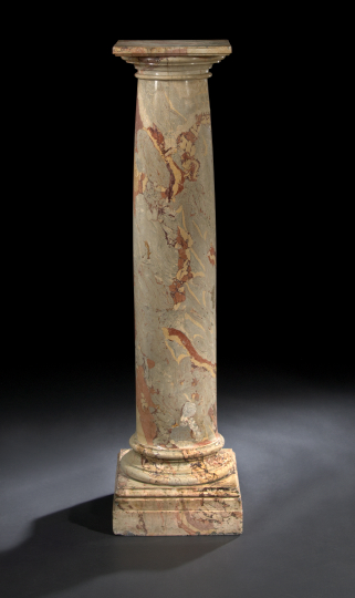 Appraisal: Louis XVI-Style Highly Figured Scagliola Column late th century the