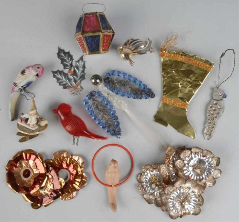 Appraisal: Lot of Christmas Ornaments Description Includes several celluloid and plastic