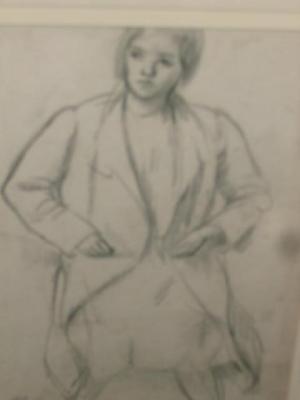 Appraisal: PHILIP NAVIASKY Portrait of a Girl signed pencil sketch x