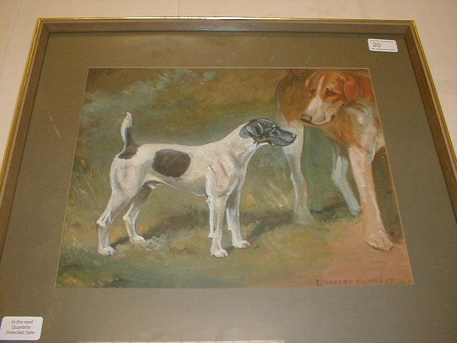 Appraisal: Cuthbert Bradley - Study of a tan and white hound