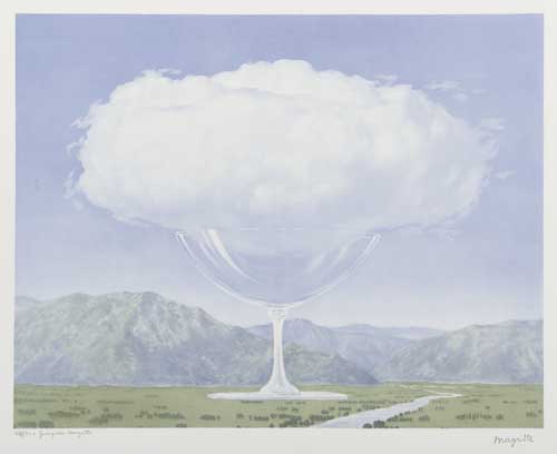 Appraisal: REN MAGRITTE after Untitled Surrealist Landscape Color lithograph on BFK