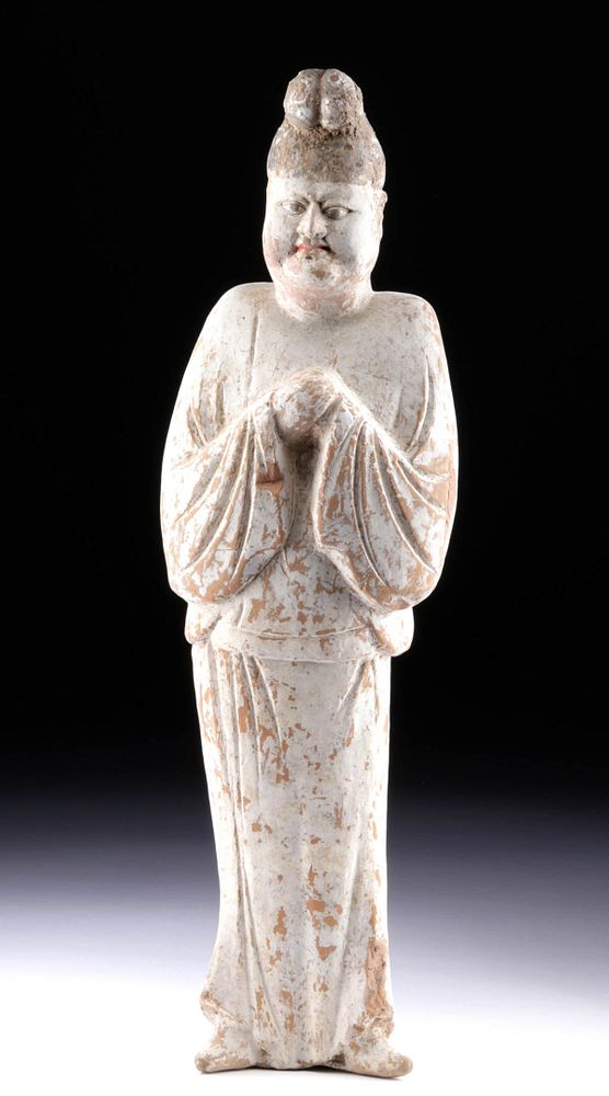 Appraisal: Chinese Tang Dynasty Terracotta Court Attendant TL'd East Asia China