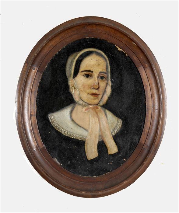 Appraisal: th C School Portrait of a Woman Oil on canvas