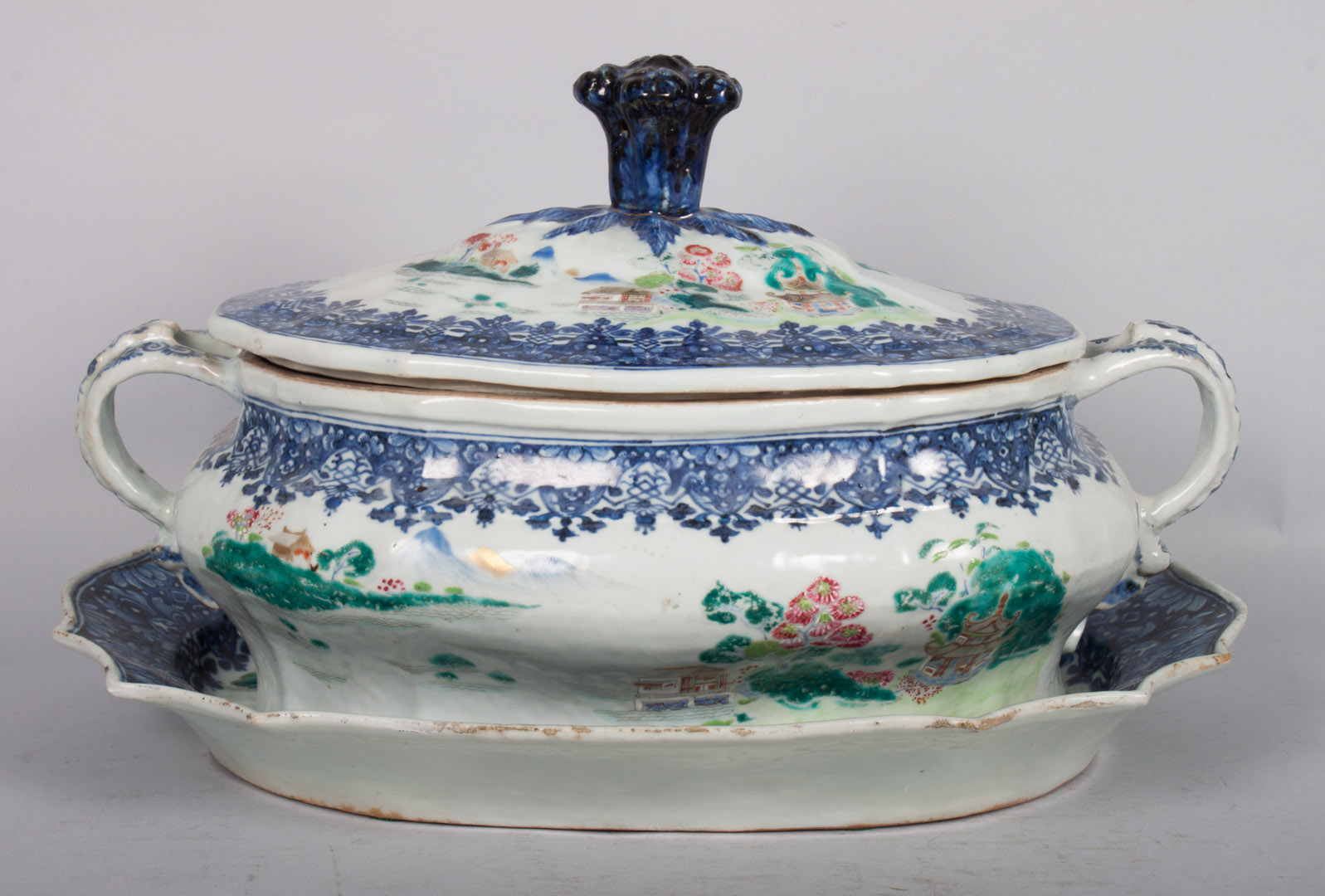 Appraisal: Rare Chinese Export porcelain soup tureen circa tureen and underplate