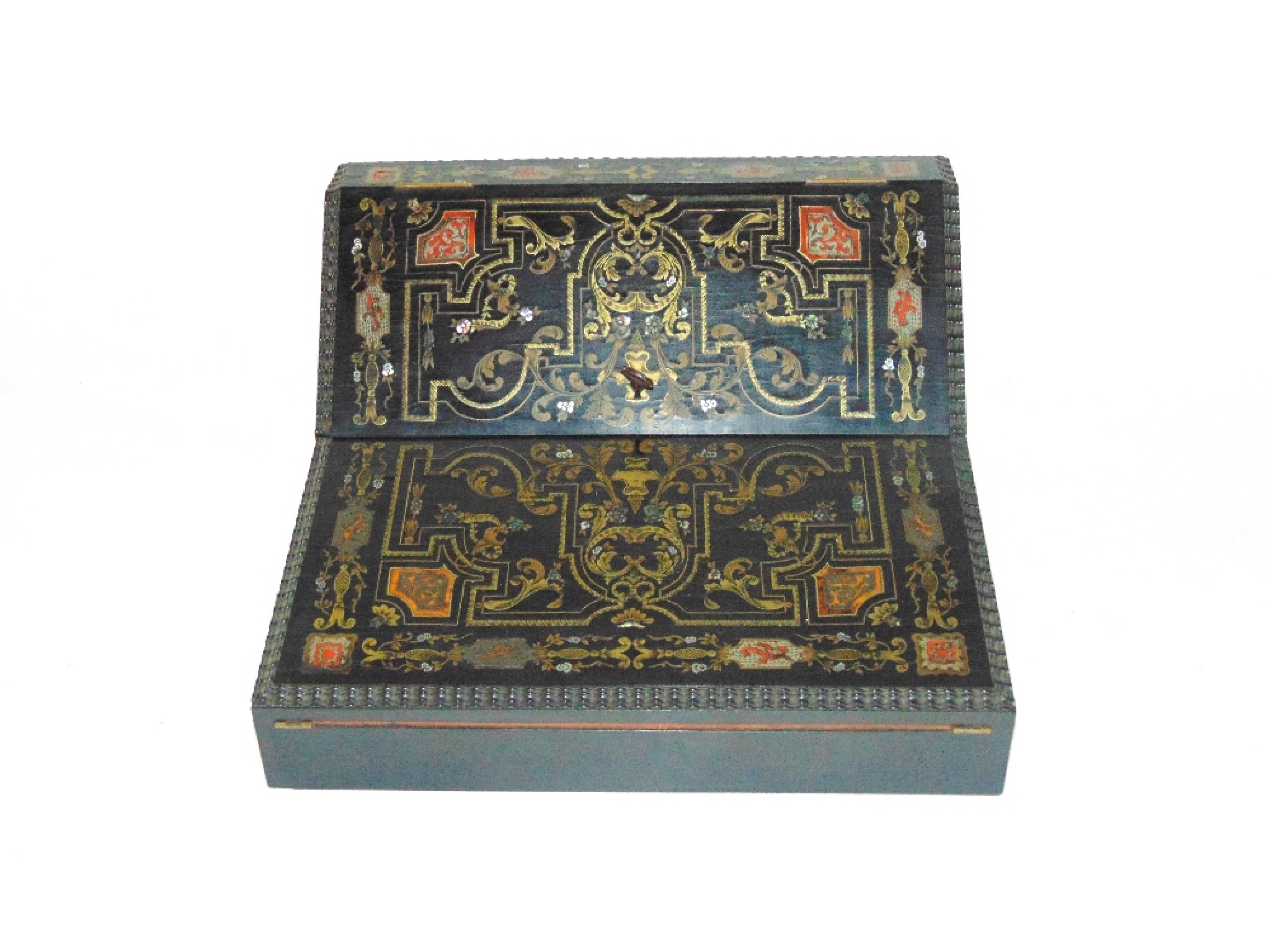 Appraisal: A fine th century stationery box in the Italian style