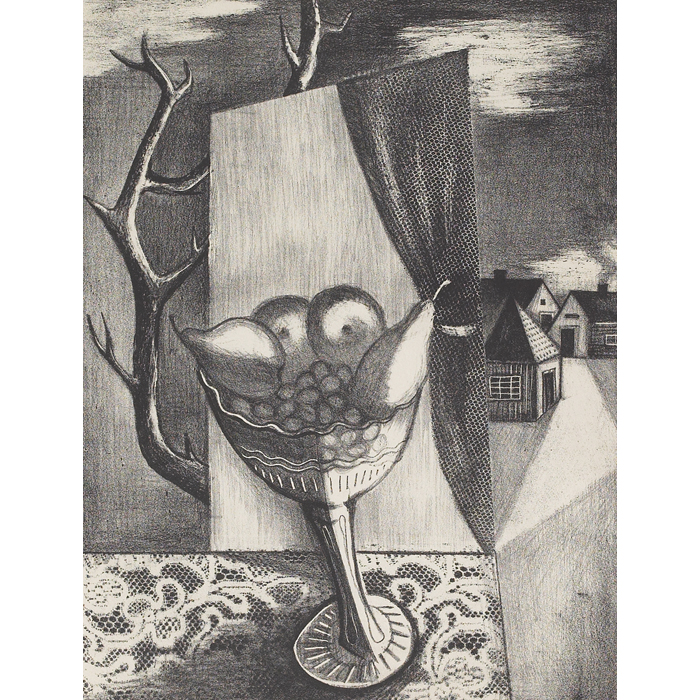 Appraisal: Leon Bibel American - Still Life at Window lithograph '